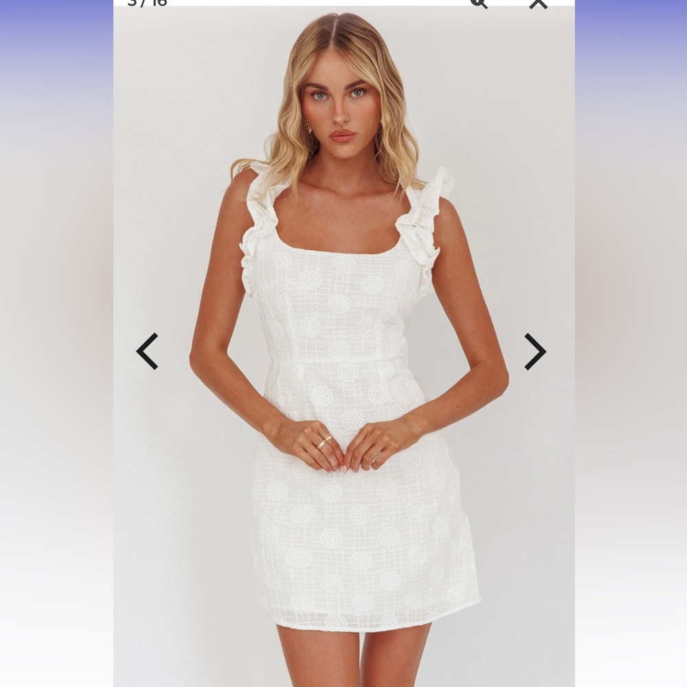 Selfie Leslie White Ruffled Tiered Sundress